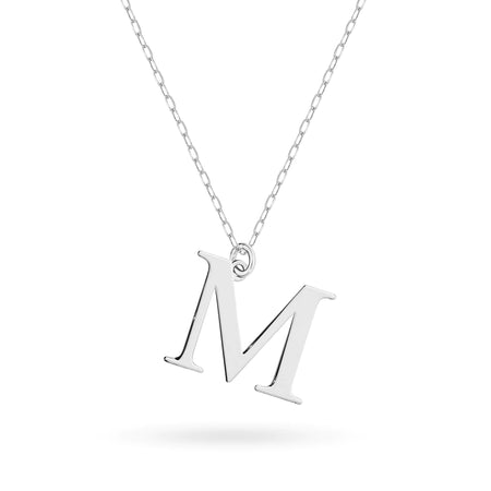 Sterling Silver (925) Necklace | Letter M Pendant | Personalized Elegant Gift