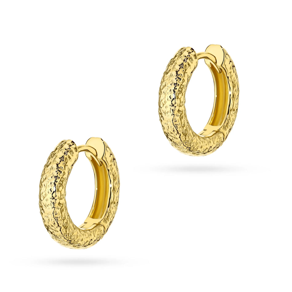 Náušnice z pozláteného striebra (925) | Ozdobené kruhy | Šperky GREMARI