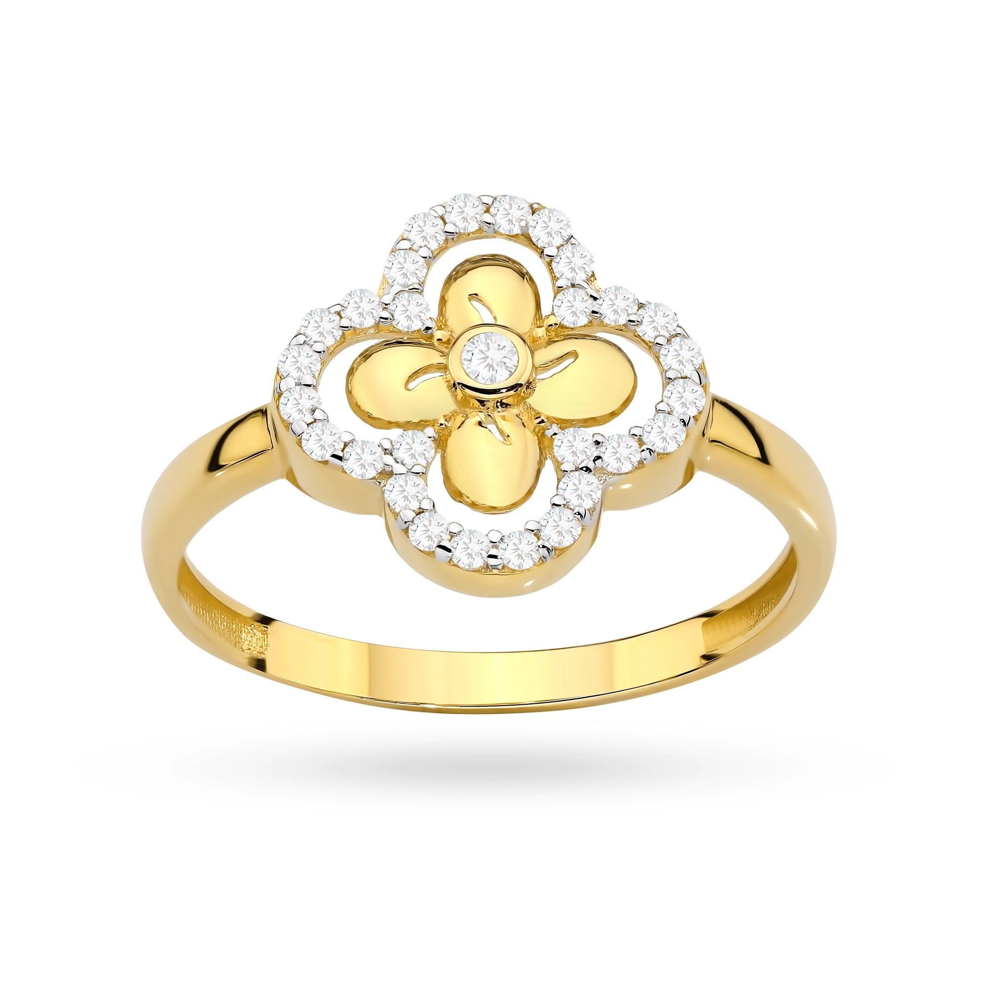 gold-ring-with-zirconia-flower-lucky-clover-ap068-585-b