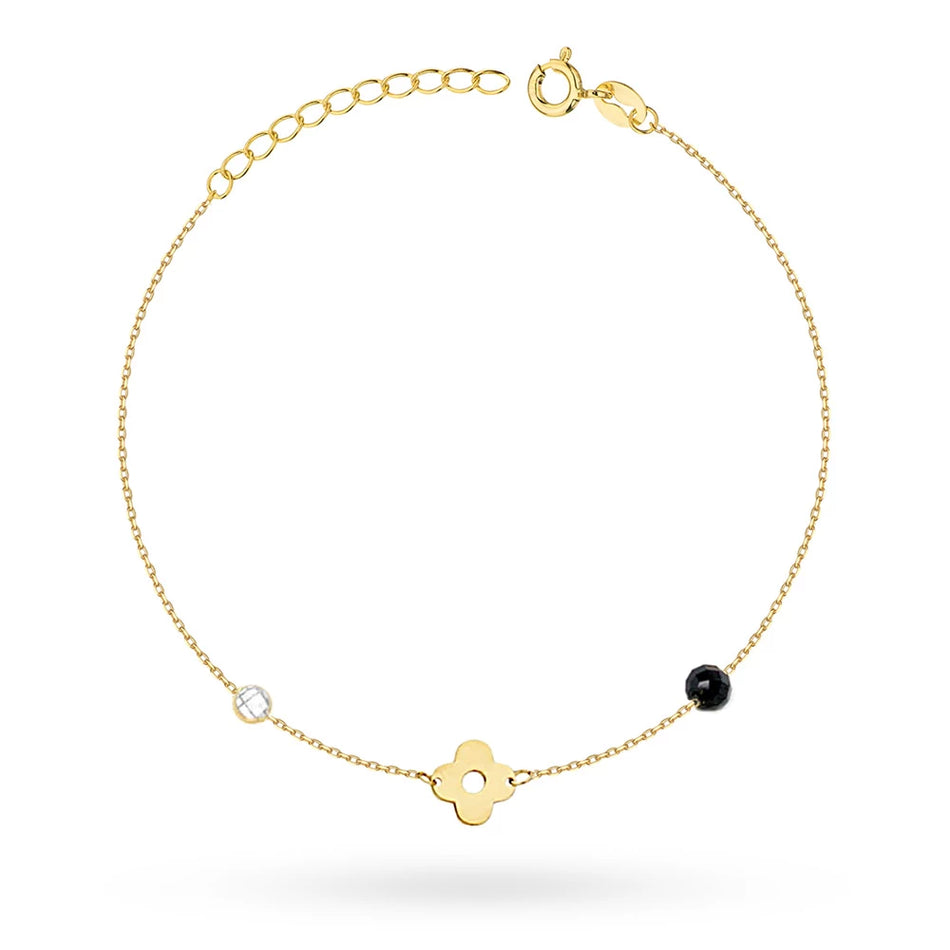 Zlatý náramok so širokými článkami v tvare papierovej sponky a gravírovaným príveskom v tvare srdca