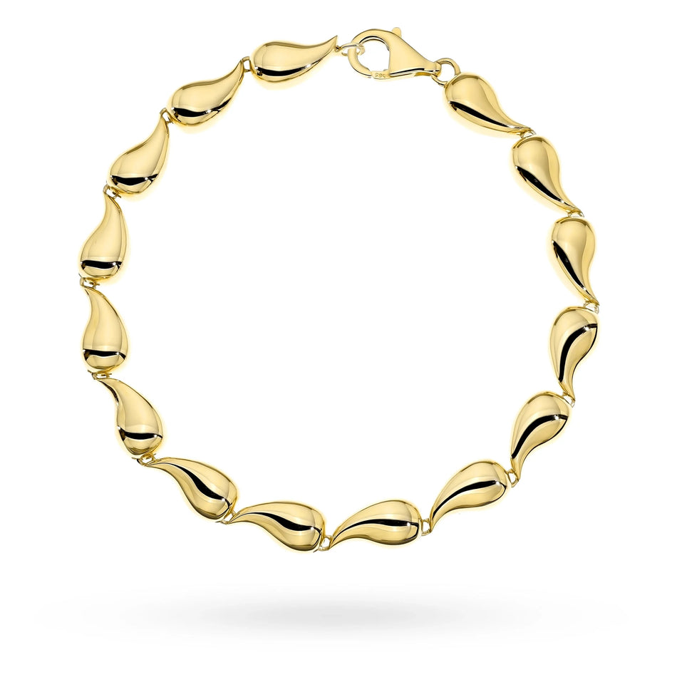 Gold teardrop bracelet