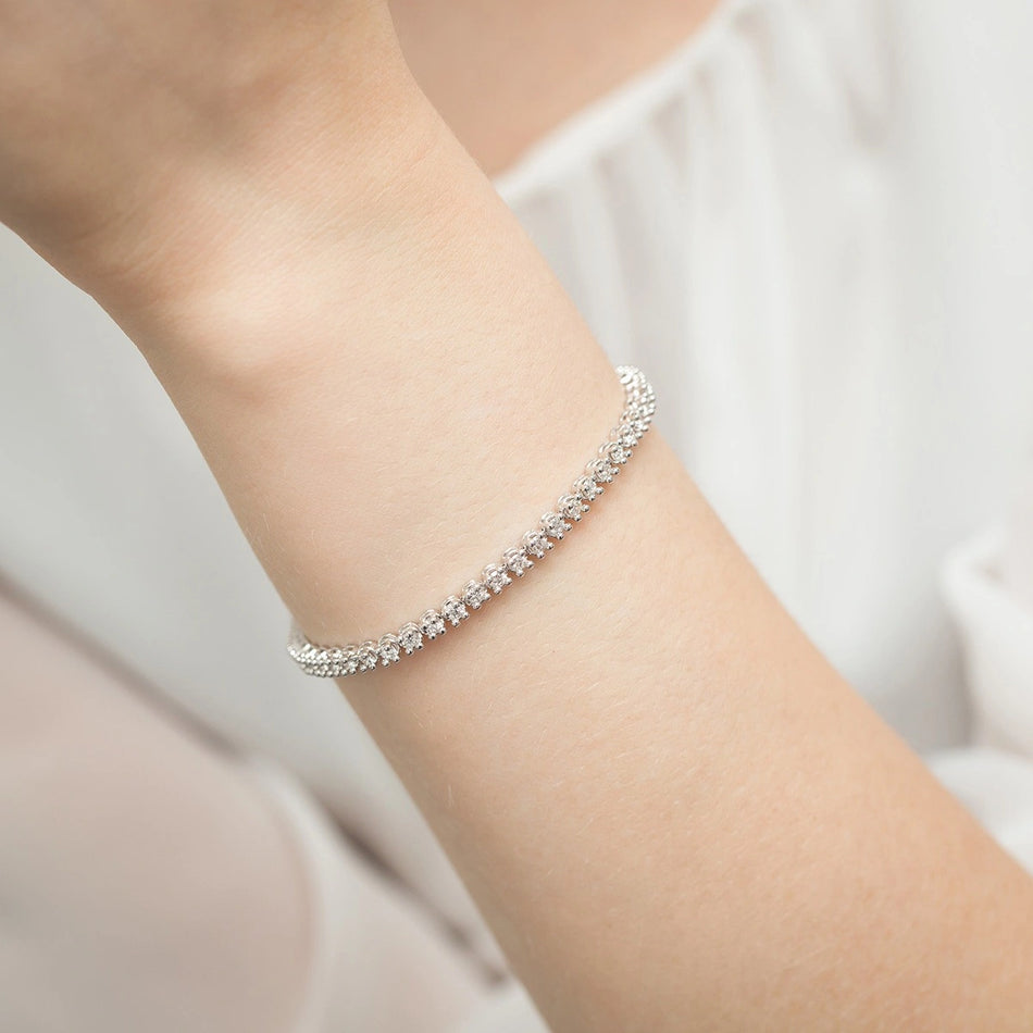 Gold Tennis Bracelet Set with 2.16ct Diamonds