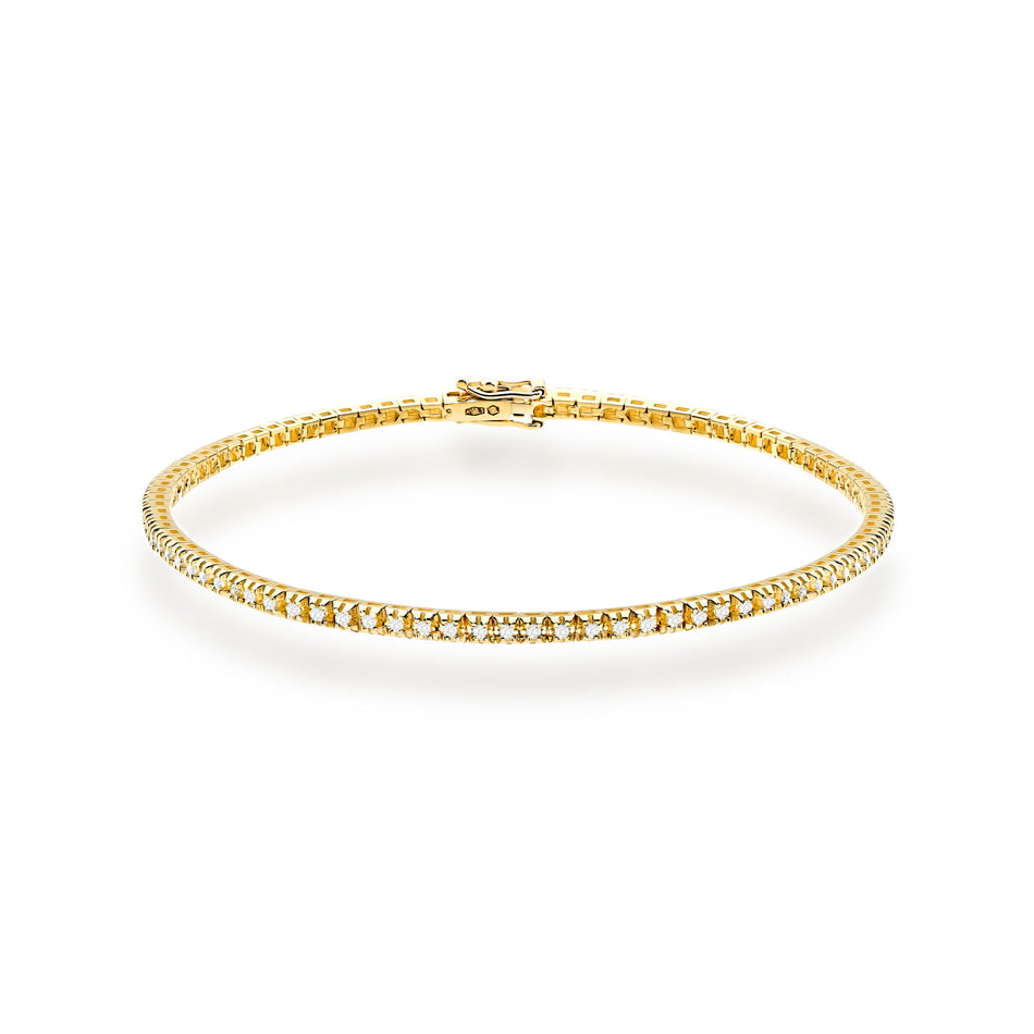 Náramok z žltého zlata s 101 round prírodnými diamantmi – 0.505ct