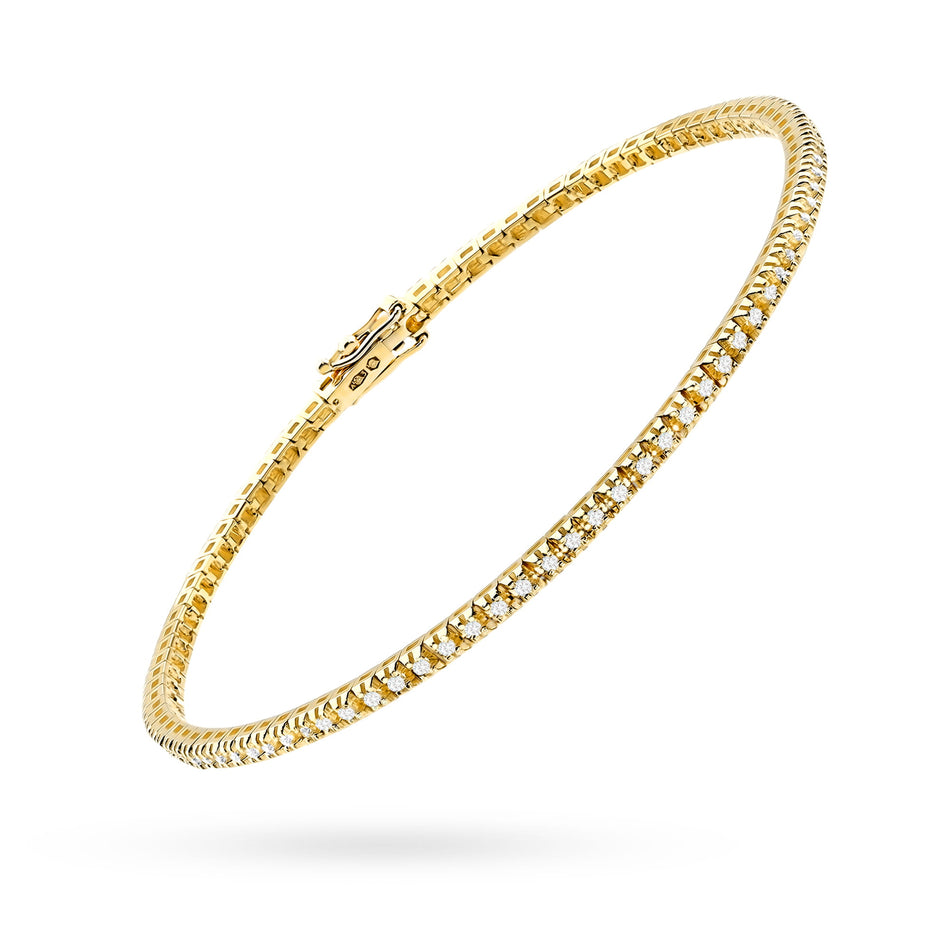 Náramok z žltého zlata s 101 round prírodnými diamantmi – 0.505ct