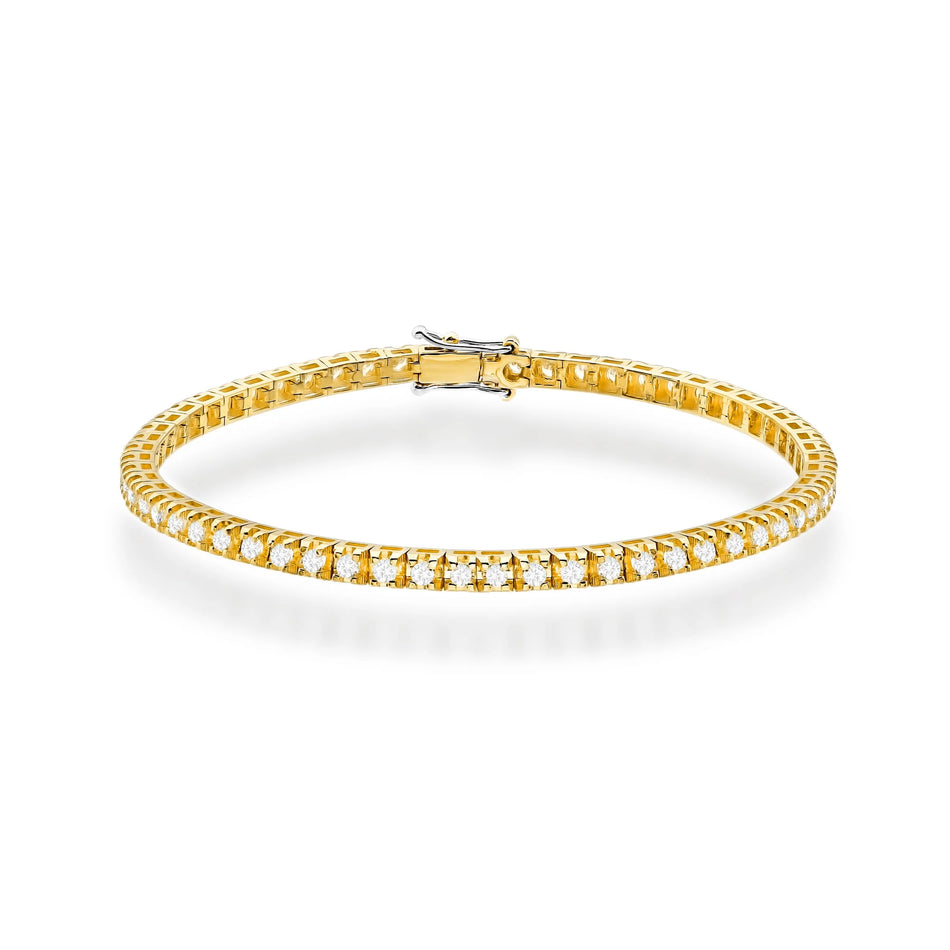 Gold Tennis Bracelet Set with 1.77ct Diamonds