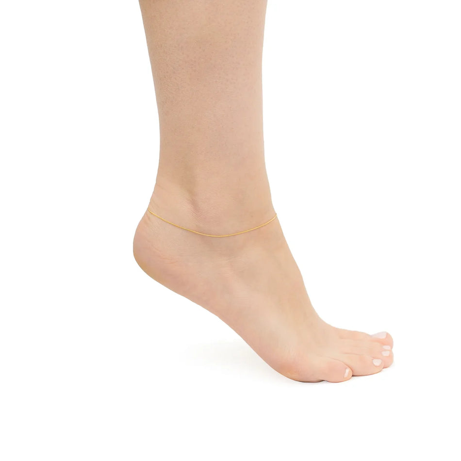 Zlatý členkový náramok Pancierová retiazka 0,8 mm