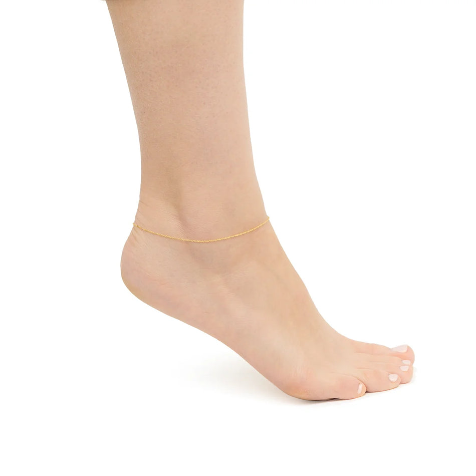 Zlatý členok Retiazka Singapur 1,0 mm