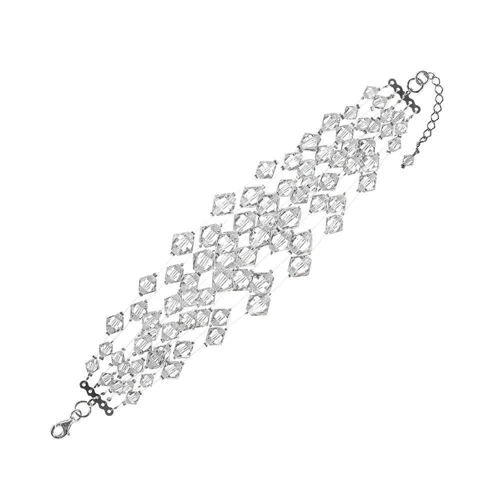 klasický-svadobný-strieborný-náramok-so-swarovski-kryštálmi-bw025
