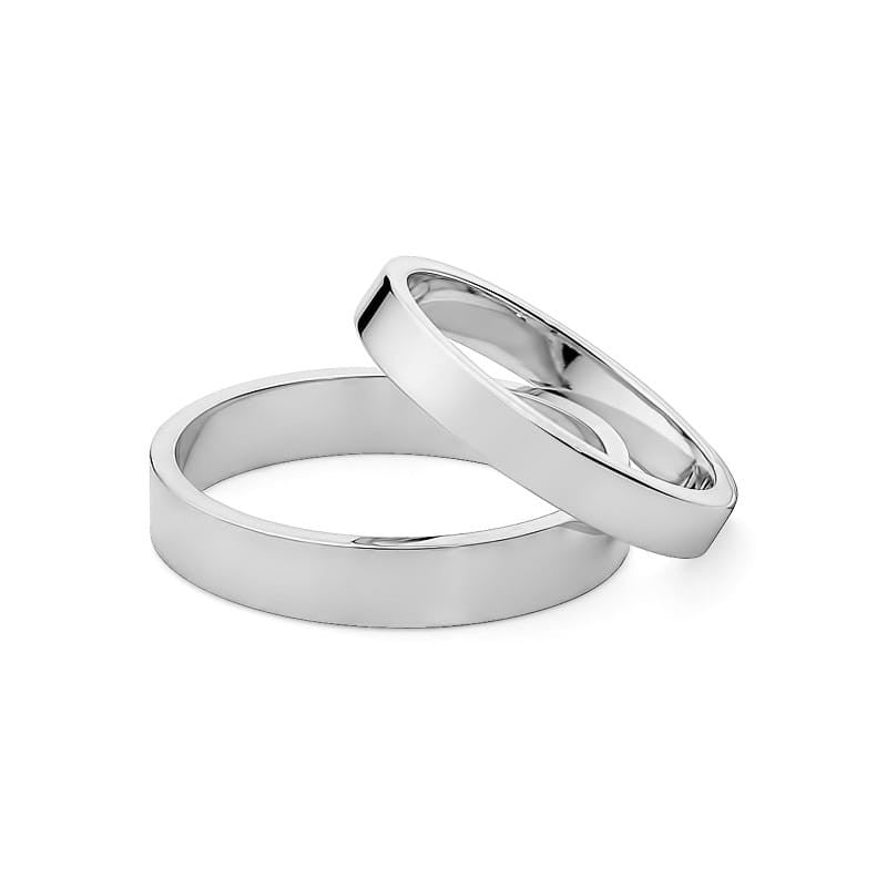 Klasické ploché zlaté obrúčky 3 a 4 mm