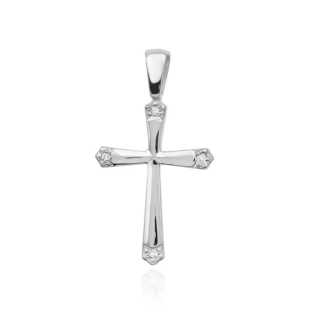 zlatý prívesok krížik s diamantmi d0001-diw-01