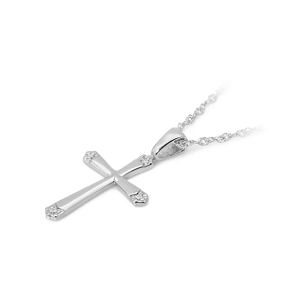 zlatý prívesok krížik s diamantmi d0001-diw-01