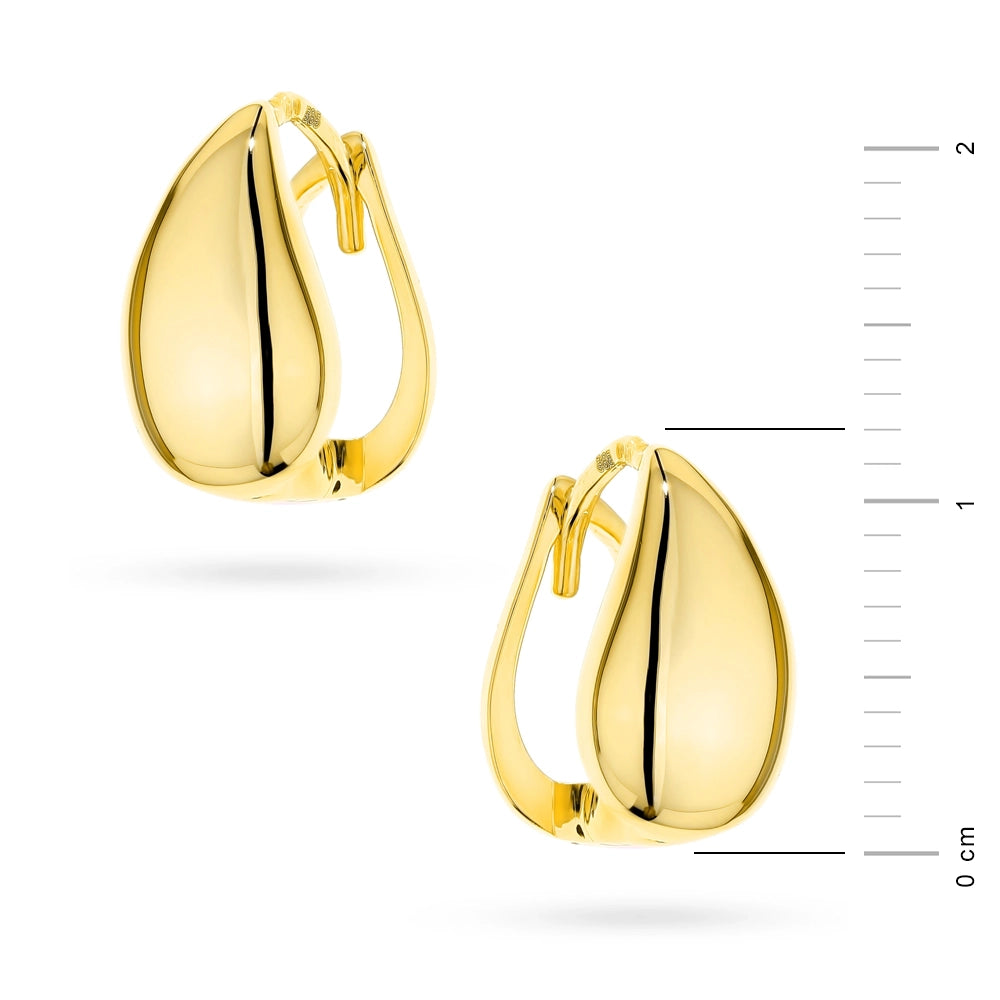 Yellow Gold Classic Teardrop Earrings with English Clasp | 585 (14k) Yellow Gold English Clasp Earrings
