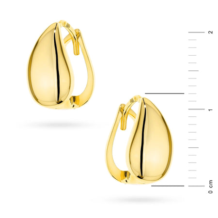 Yellow Gold Classic Teardrop Earrings with English Clasp | 585 (14k) Yellow Gold English Clasp Earrings