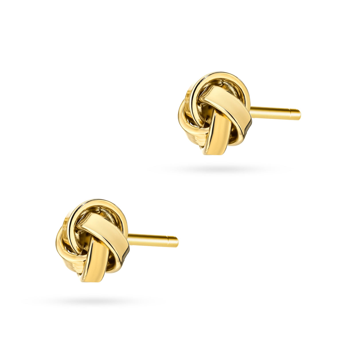 Yellow Gold Interwoven Knot Stud Earrings | 585 (14k) Yellow Gold Stud Earrings