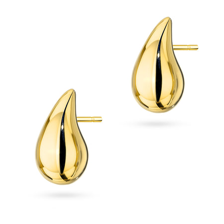 Yellow Gold Teardrop Stud Earrings | 585 (14k) Yellow Gold Stud Earrings