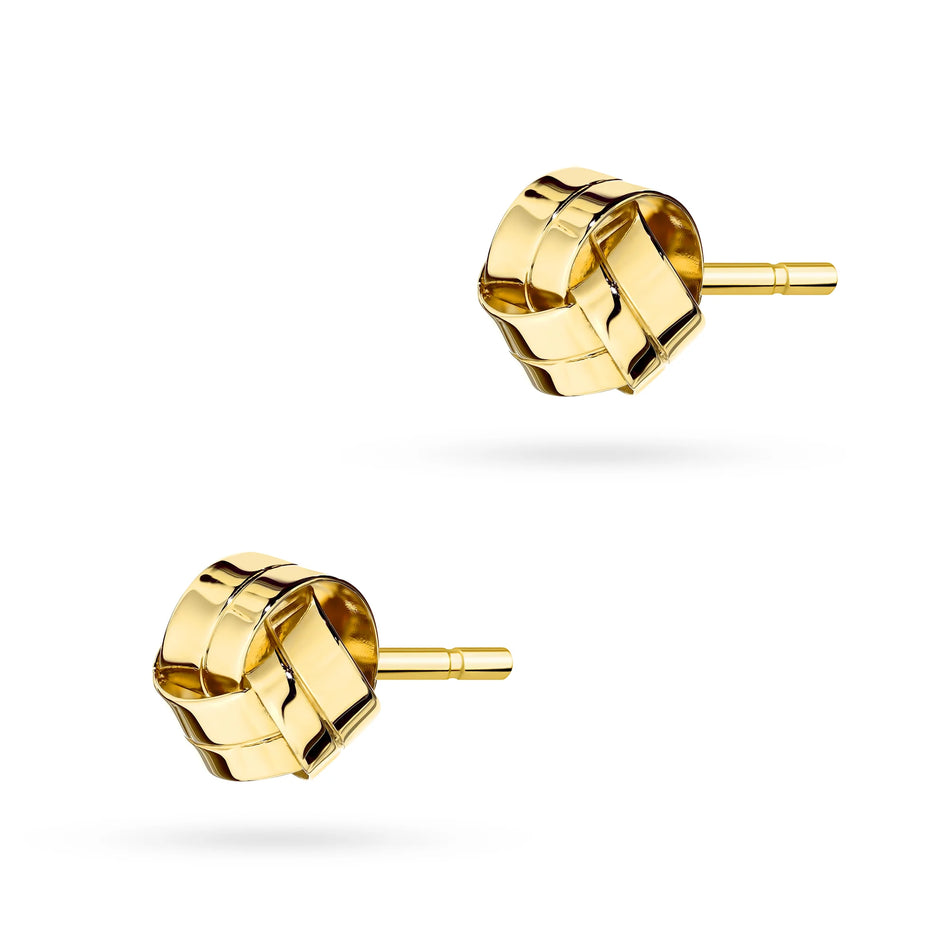 Yellow Gold Classic Knot Stud Earrings | 585 (14k) Yellow Gold Stud Earrings