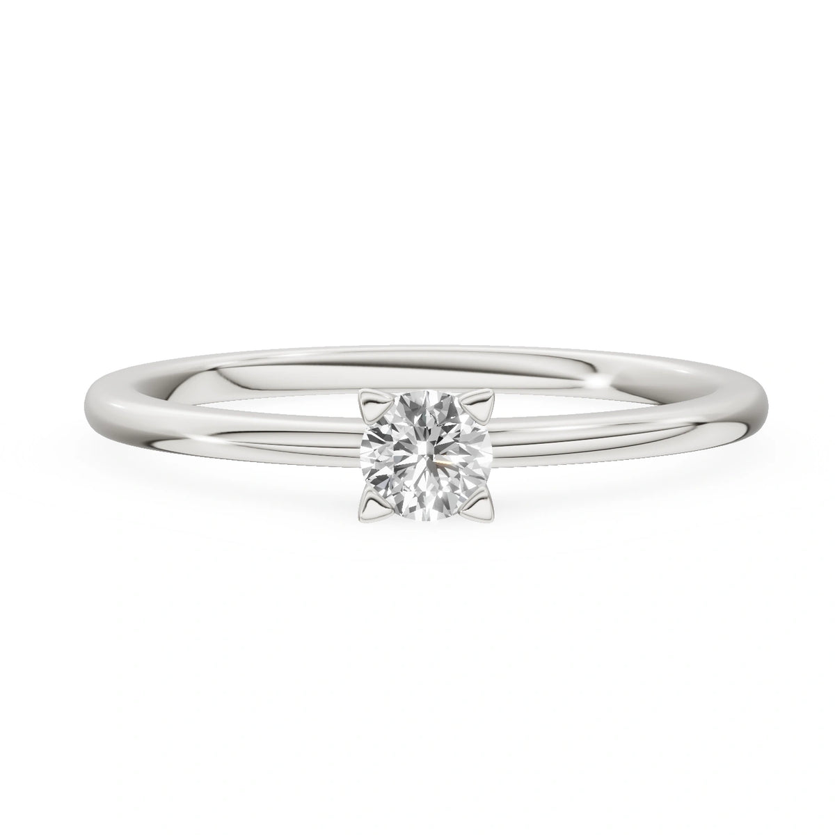 Gremari Seven Grace zásnubný prsteň z bieleho zlata s 0,15 ct prírodným diamantom – Round/Brilliant