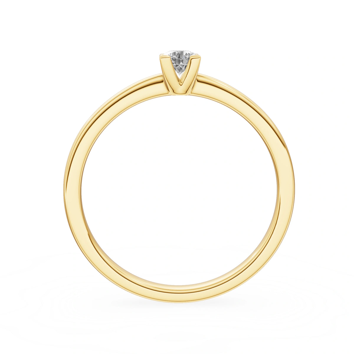 Gremari Seven Grace zásnubný prsteň zo žltého zlata s 0,15 ct lab-grown diamantom – Round/Brilliant