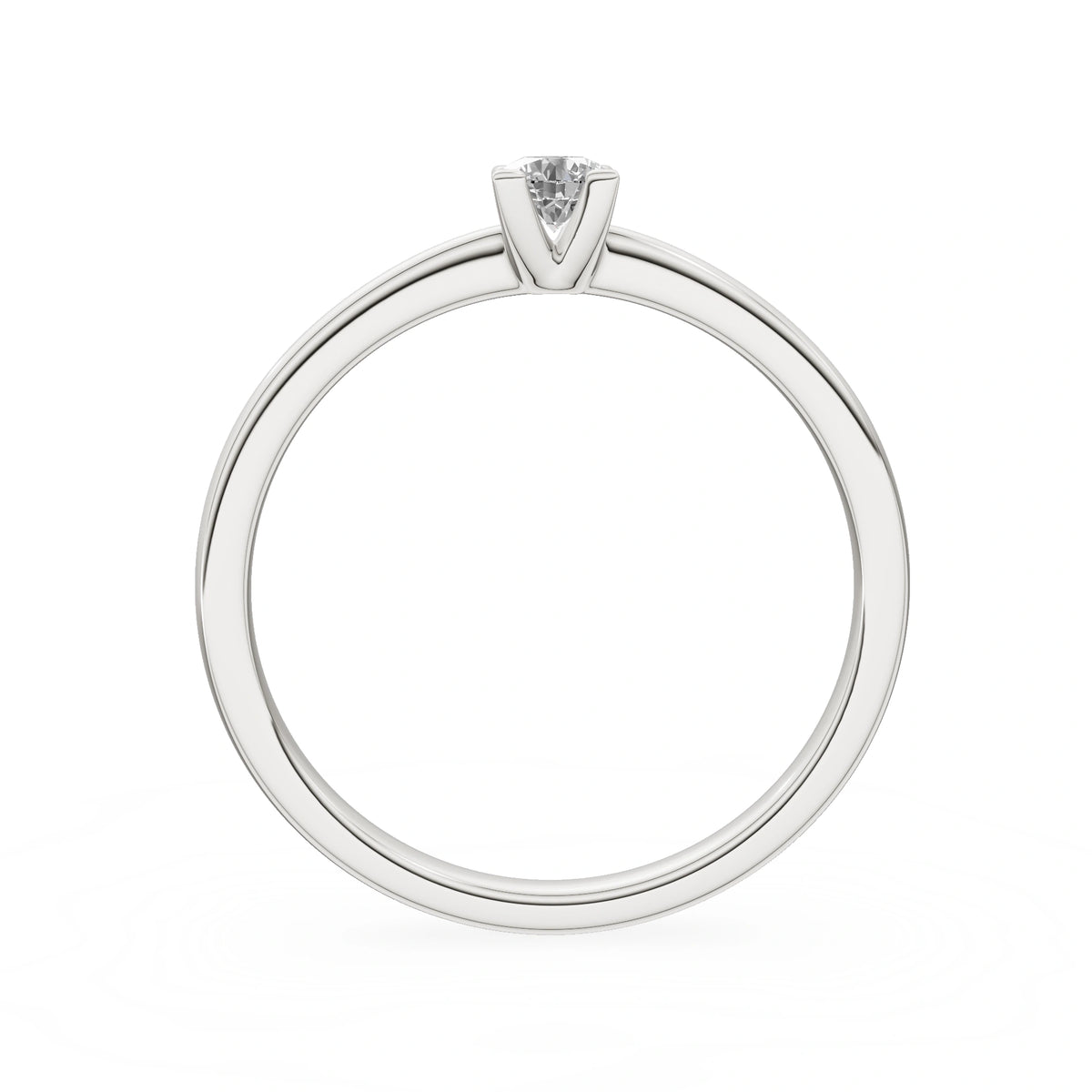 Gremari Seven Grace zásnubný prsteň z bieleho zlata s 0,15 ct prírodným diamantom – Round/Brilliant