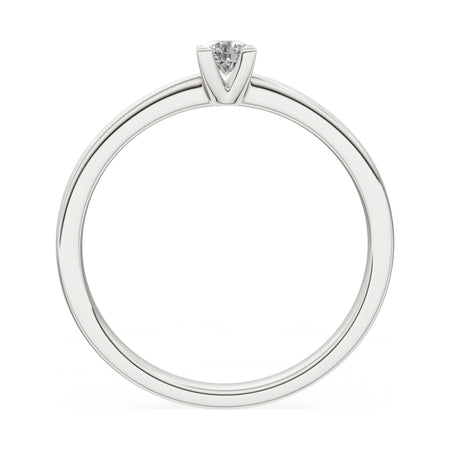 GREMARI Seven Grace round-cut lab-grown diamond engagement ring in 14K white gold, 0.15 ct