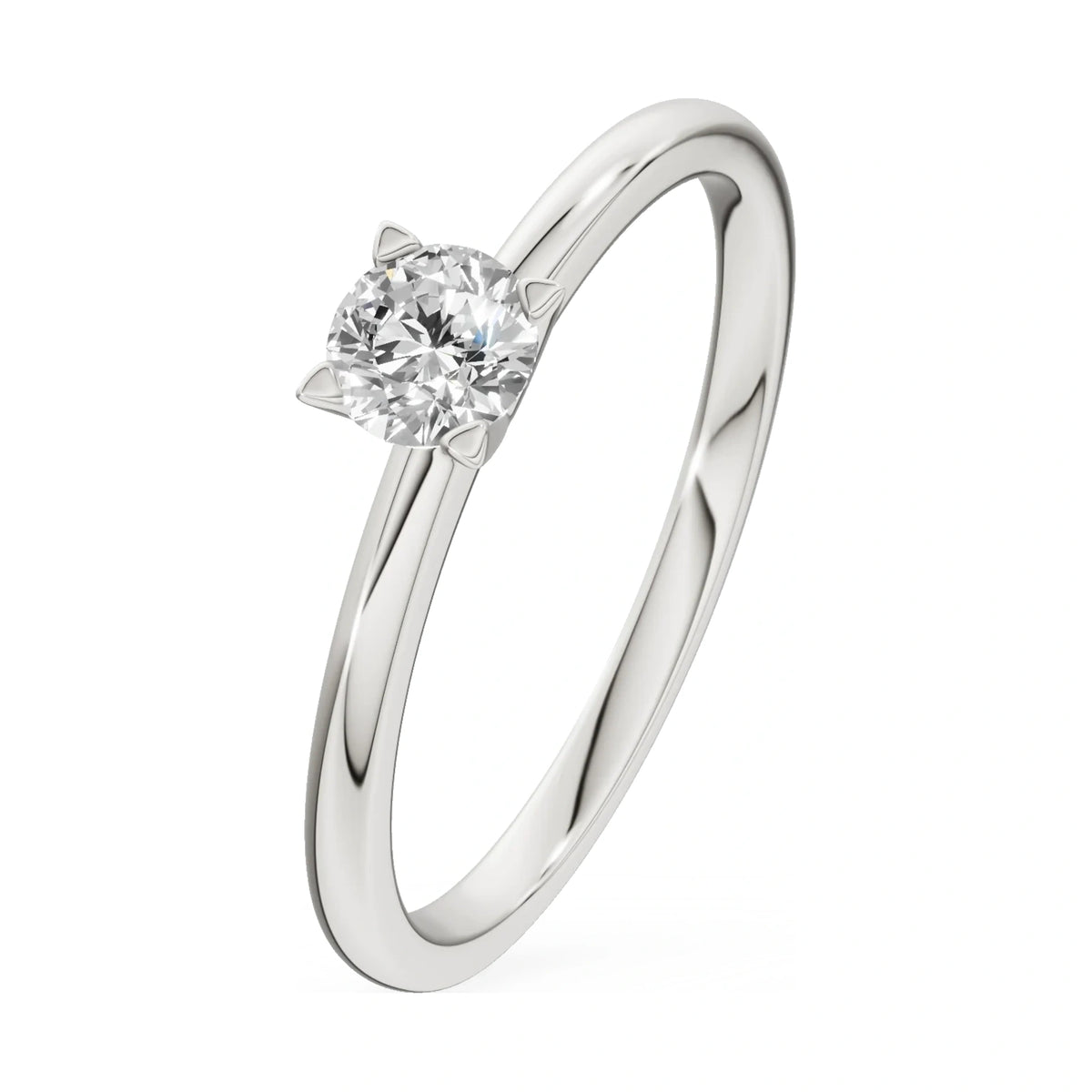 0.30 ct round-cut lab-grown diamond GREMARI Seven Grace engagement ring in 14K white gold