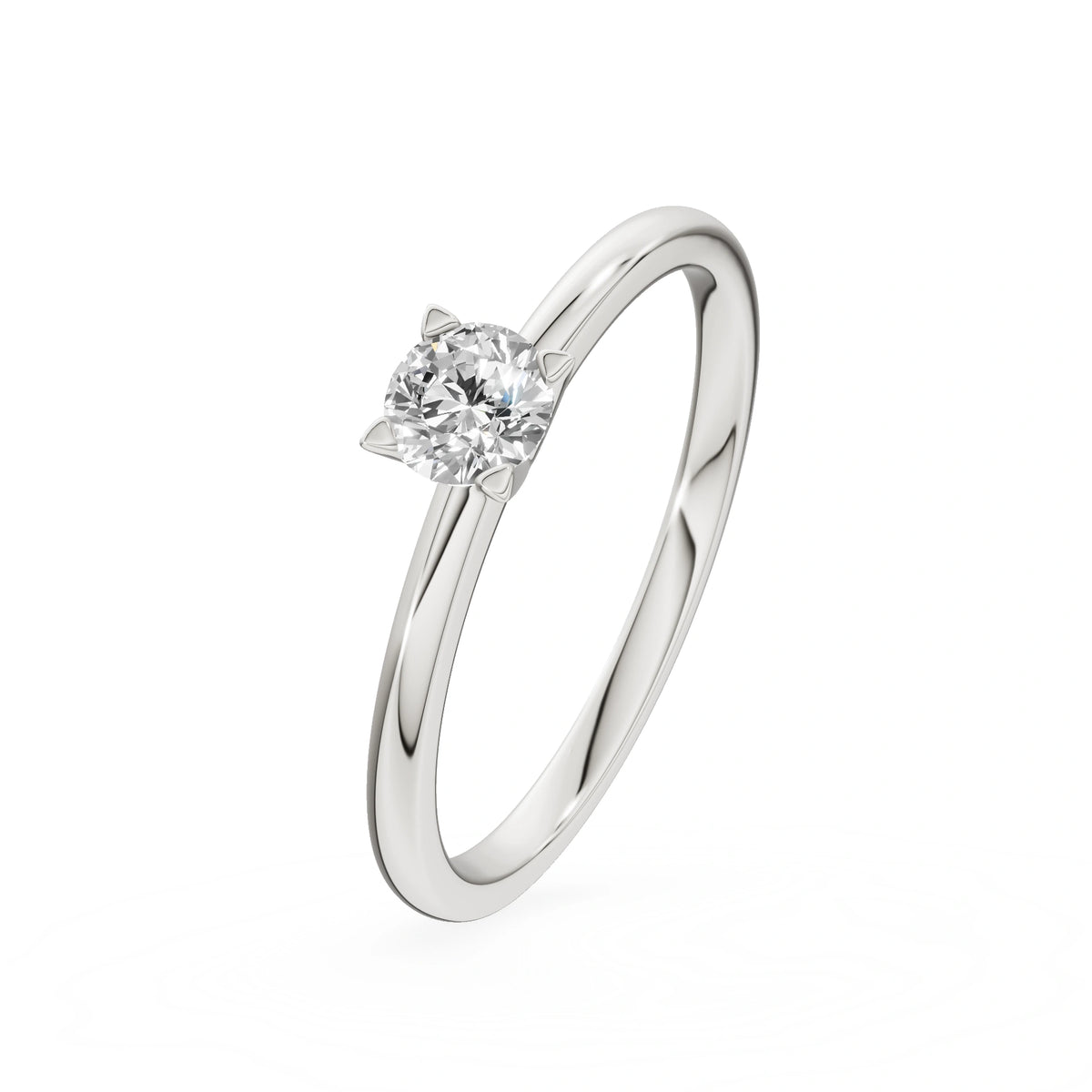 Gremari Seven Grace zásnubný prsteň z bieleho zlata s 0,30 ct prírodným diamantom – Round/Brilliant