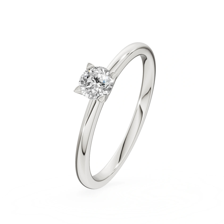 Gremari Seven Grace zásnubný prsteň z bieleho zlata s 0,30 ct lab-grown diamantom – Round/Brilliant