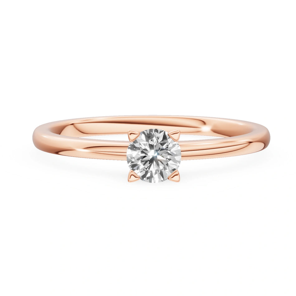 Gremari Seven Grace zásnubný prsteň z ružového zlata s 0,30 ct lab-grown diamantom – Round/Brilliant
