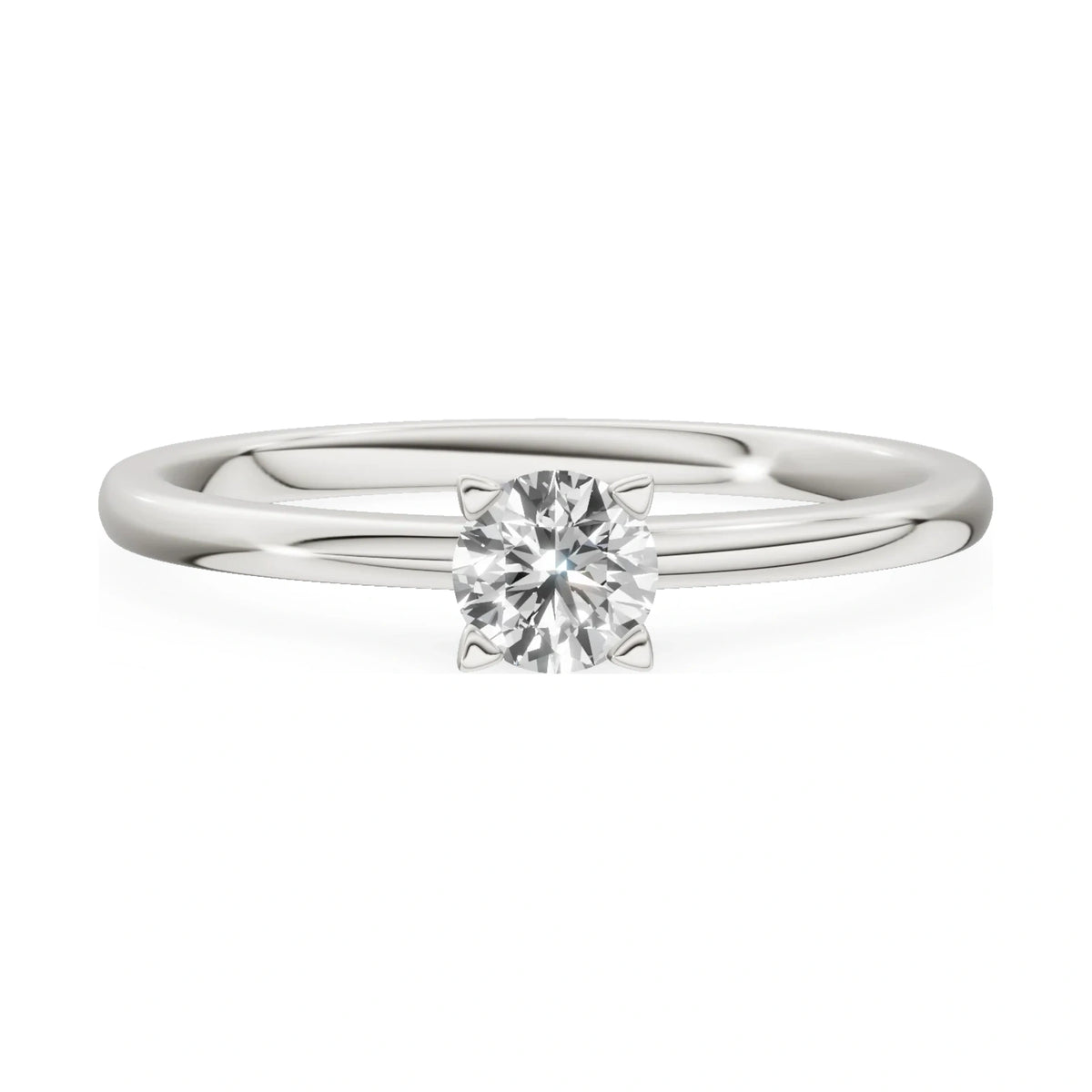 GREMARI Seven Grace 14K white gold engagement ring with 0.30 ct round-cut lab-grown diamond