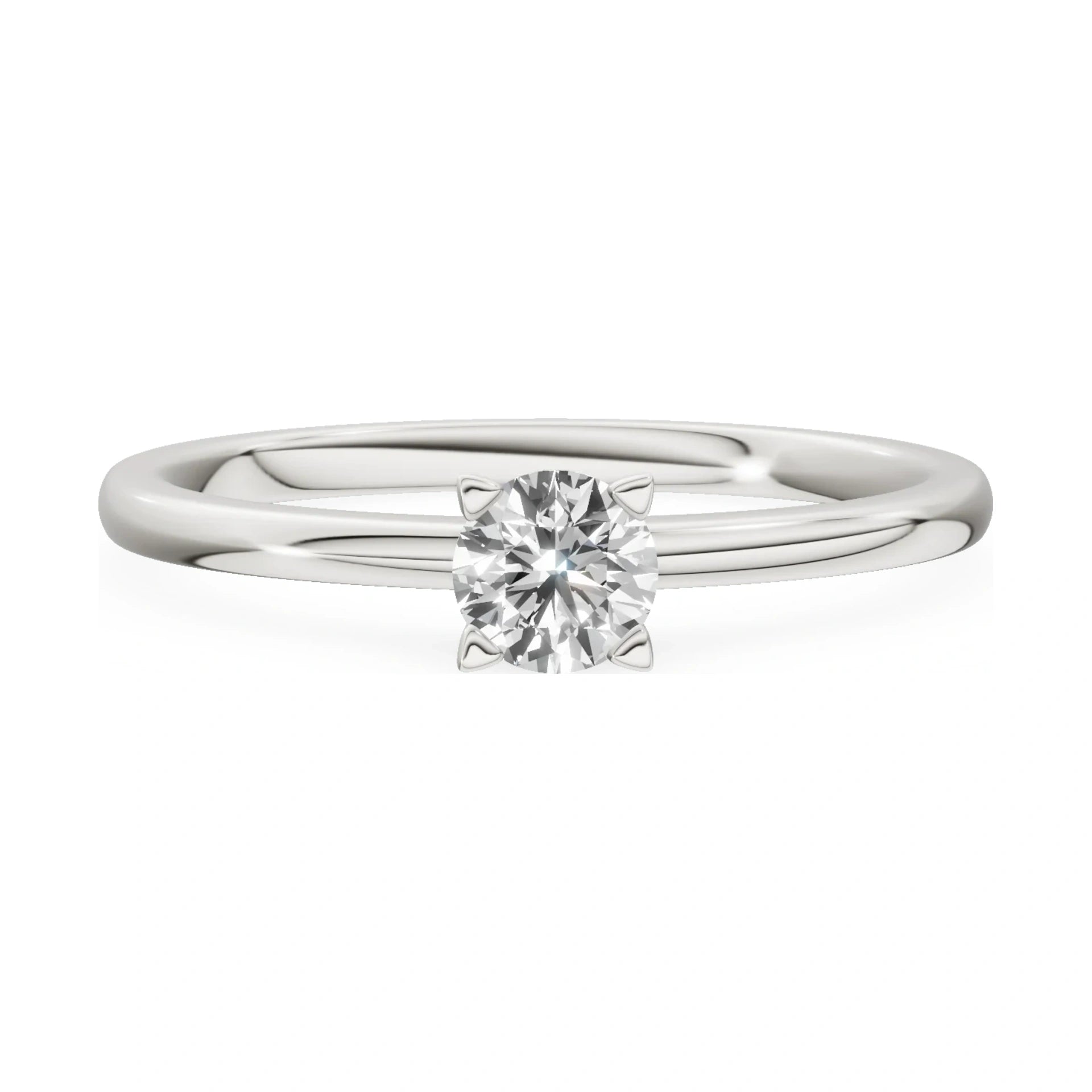 GREMARI Seven Grace 14K white gold engagement ring with 0.30 ct round-cut lab-grown diamond