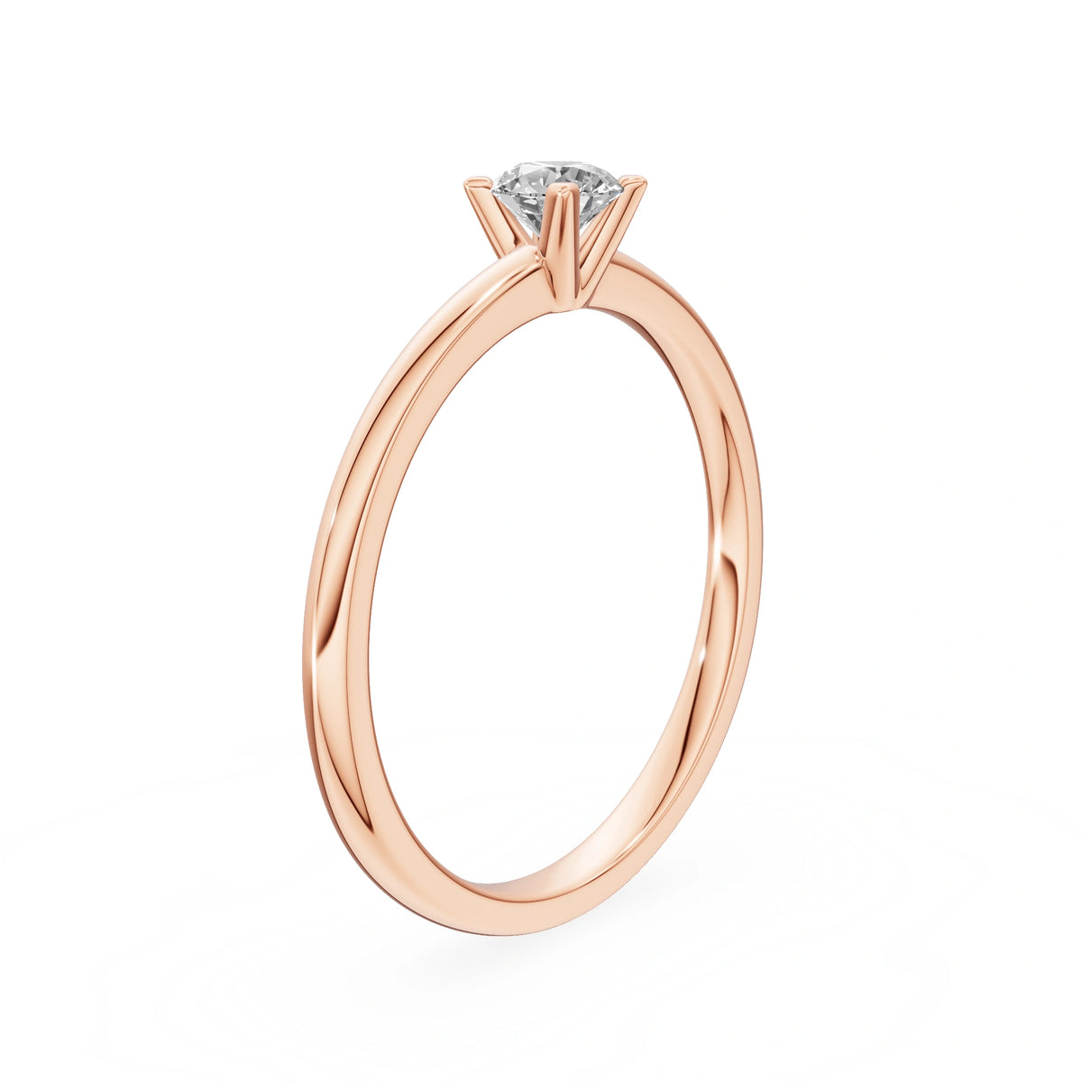 Gremari Seven Grace zásnubný prsteň z ružového zlata s 0,30 ct lab-grown diamantom – Round/Brilliant