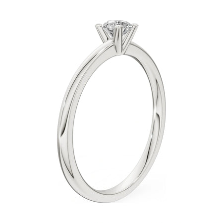 14K white gold GREMARI Seven Grace ring with 0.30 ct round-cut lab-grown diamond