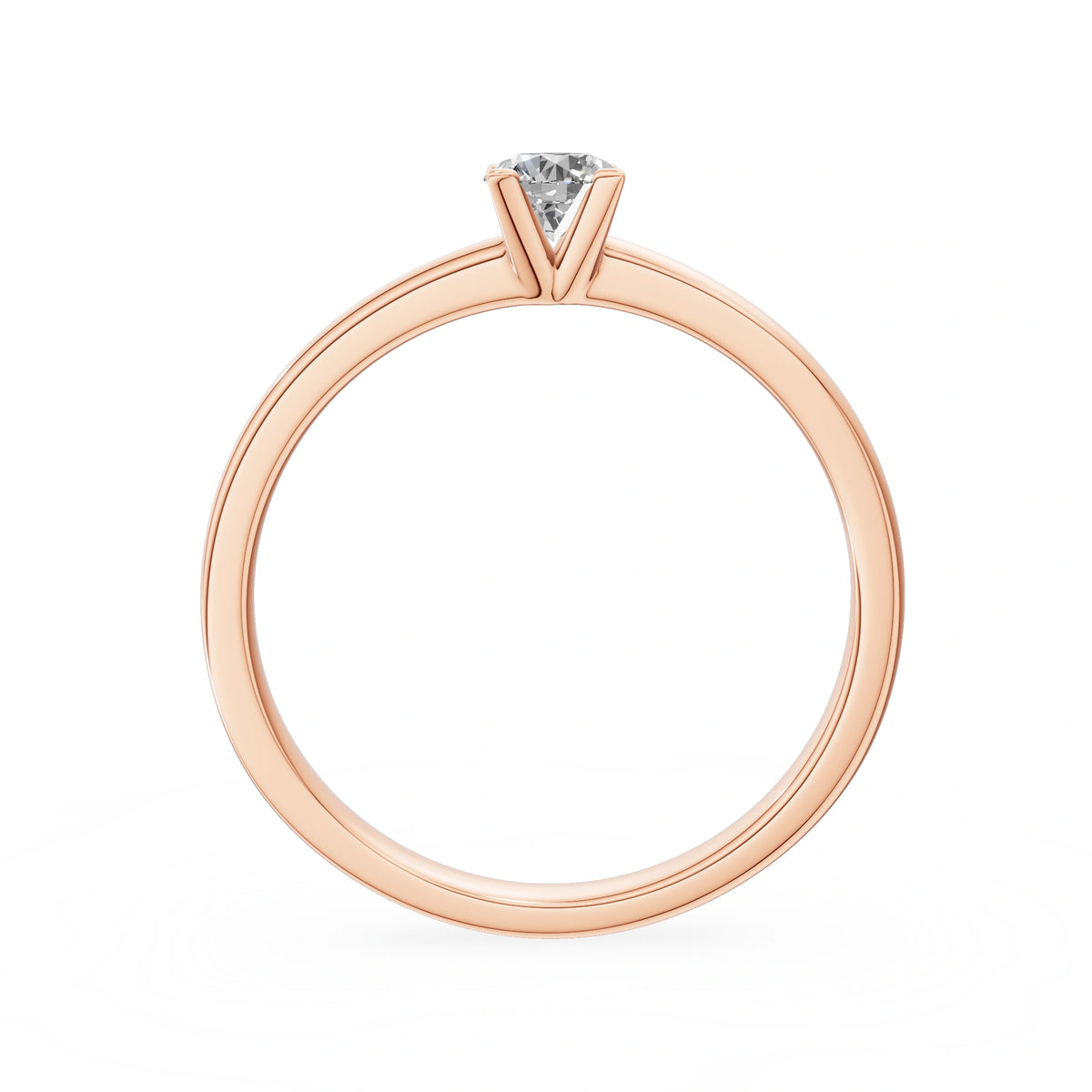 Gremari Seven Grace zásnubný prsteň z ružového zlata s 0,30 ct lab-grown diamantom – Round/Brilliant
