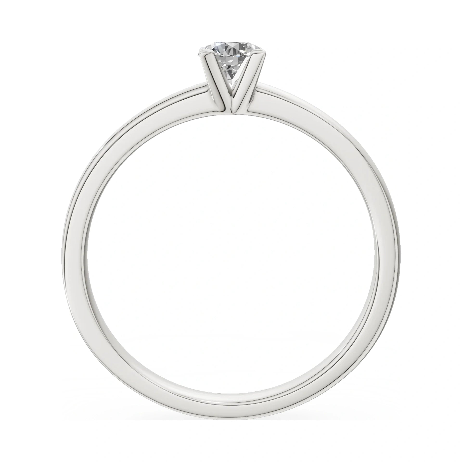 GREMARI Seven Grace round-cut lab-grown diamond engagement ring in 14K white gold, 0.30 ct