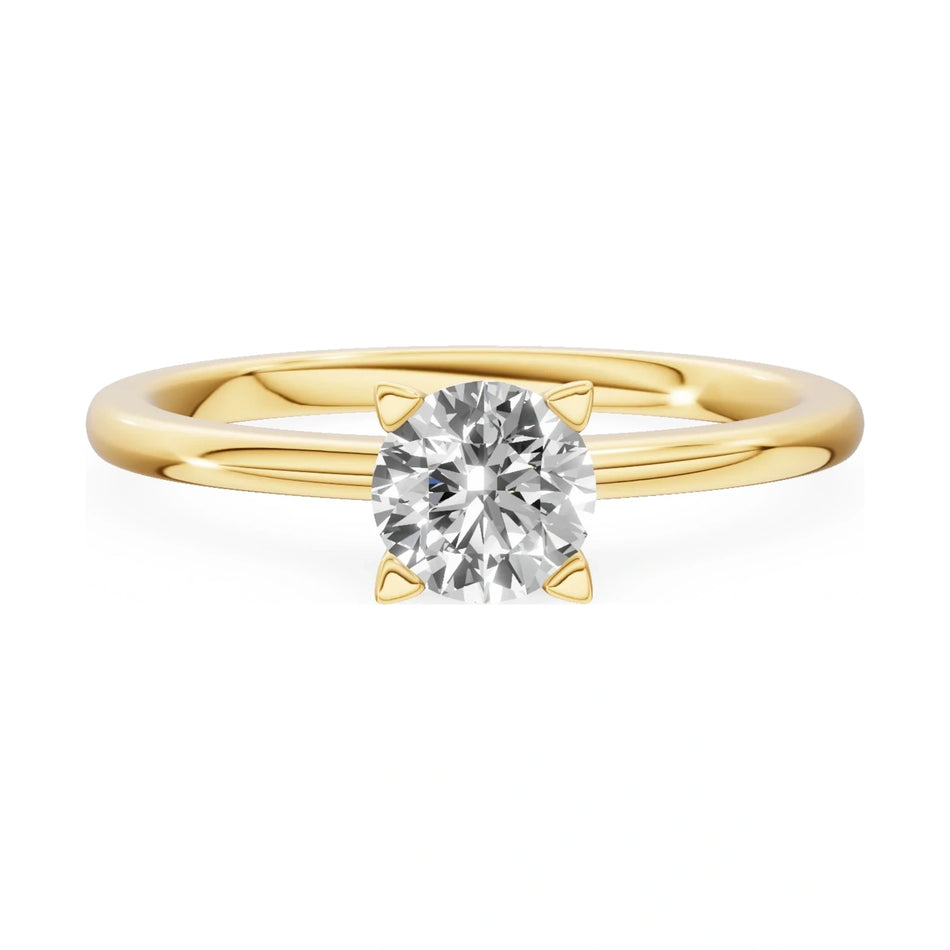 GREMARI Seven Grace 14K yellow gold engagement ring with 0.50 ct round-cut lab-grown diamond