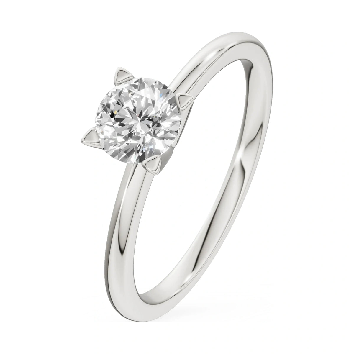 0.50 ct round-cut lab-grown diamond GREMARI Seven Grace engagement ring in 14K white gold