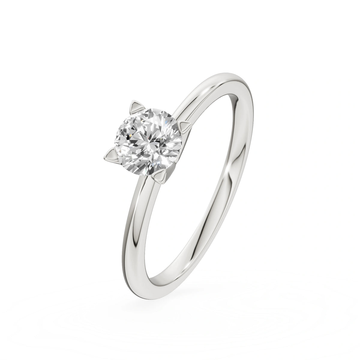 Gremari Seven Grace zásnubný prsteň z bieleho zlata s 0,50 ct prírodným diamantom – Round/Brilliant