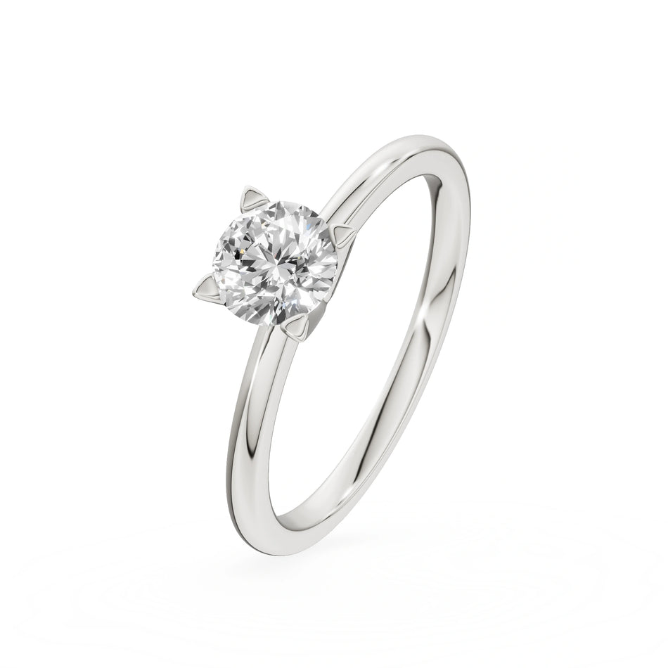 Gremari Seven Grace zásnubný prsteň z bieleho zlata s 0,50 ct lab-grown diamantom – Round/Brilliant