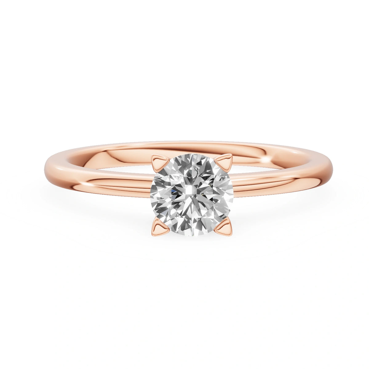 Gremari Seven Grace zásnubný prsteň z ružového zlata s 0,50 ct lab-grown diamantom – Round/Brilliant