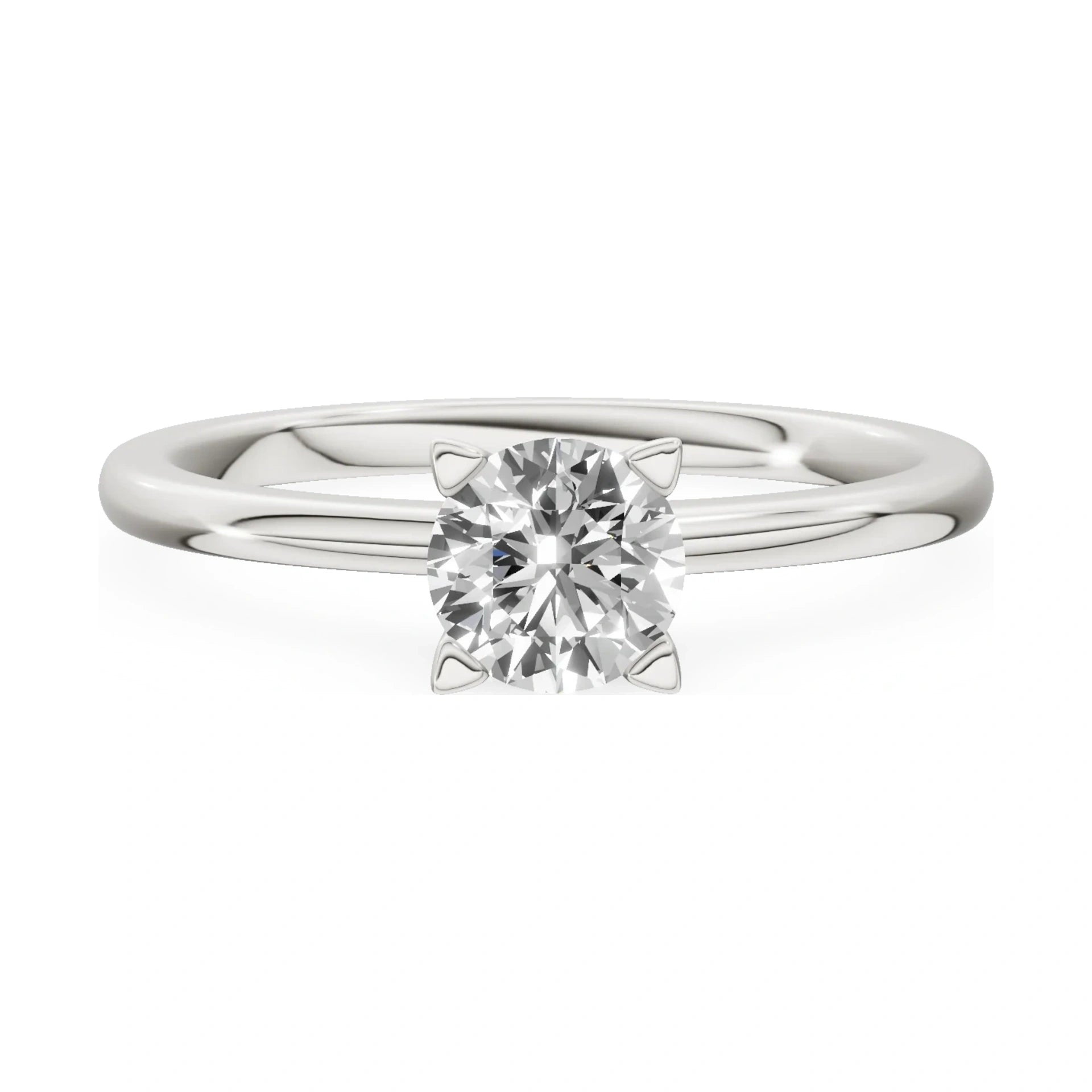 GREMARI Seven Grace 14K white gold engagement ring with 0.50 ct round-cut lab-grown diamond