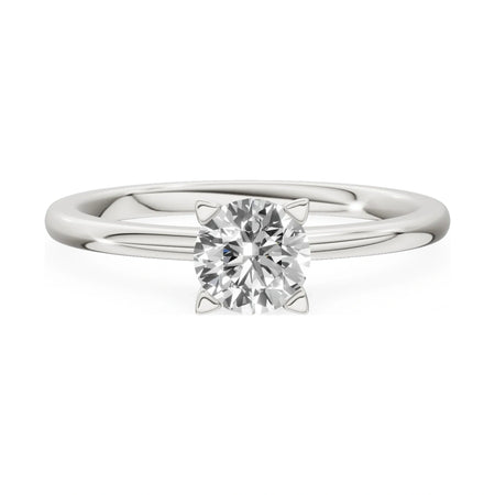 GREMARI Seven Grace 14K white gold engagement ring with 0.50 ct round-cut lab-grown diamond