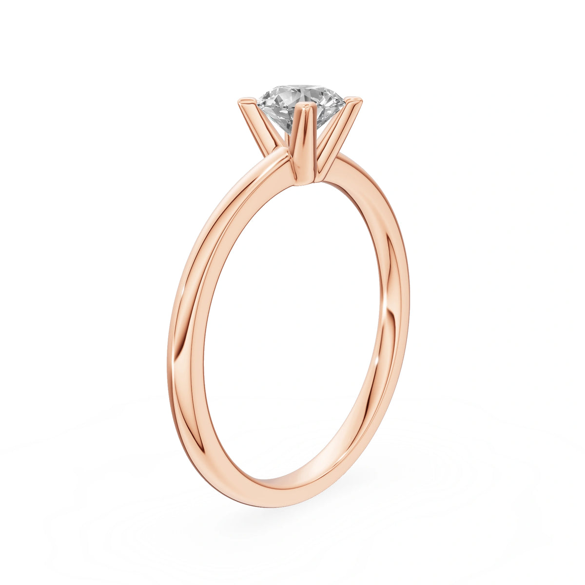 Gremari Seven Grace zásnubný prsteň z ružového zlata s 0,50 ct lab-grown diamantom – Round/Brilliant