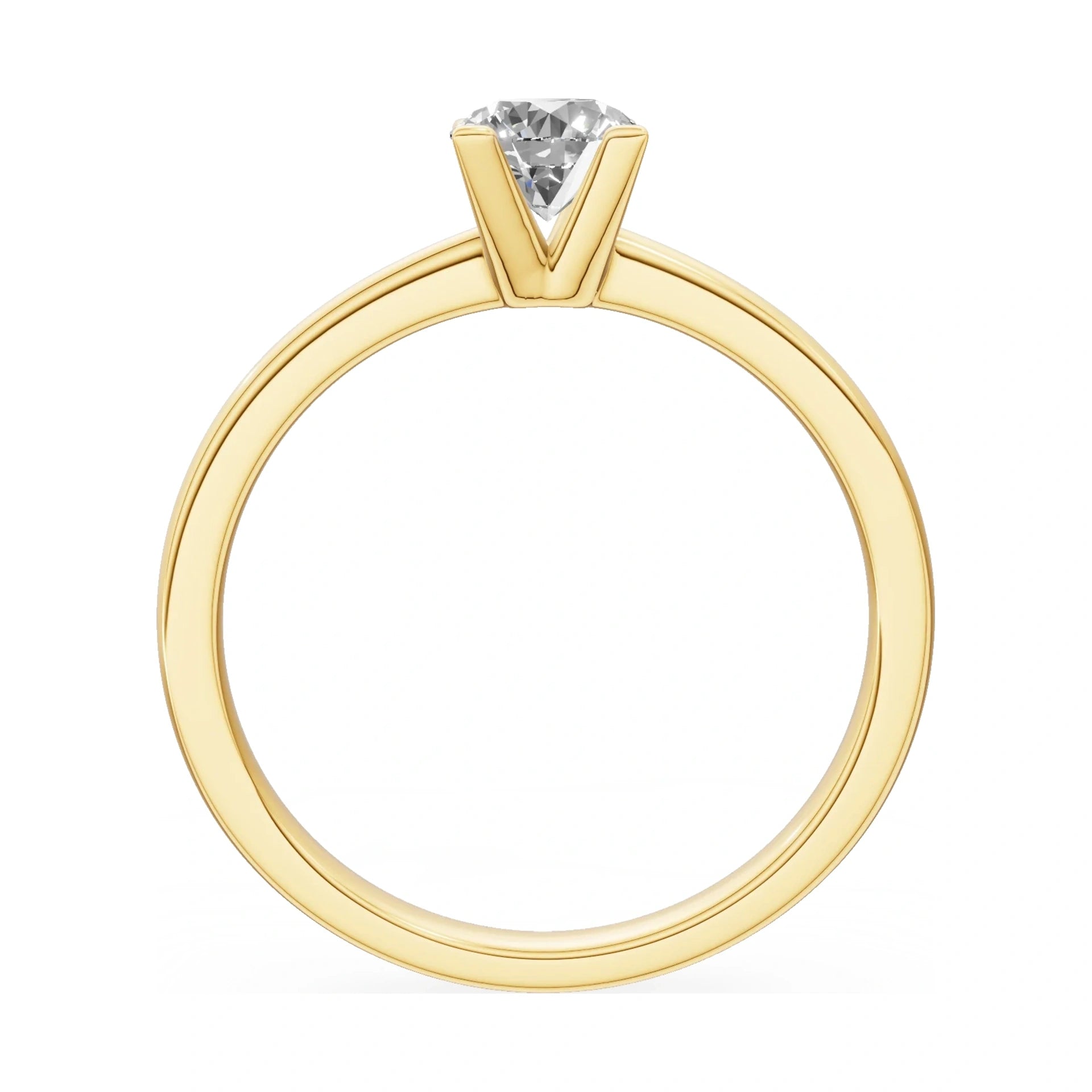 GREMARI Seven Grace round-cut lab-grown diamond engagement ring in 14K yellow gold, 0.50 ct