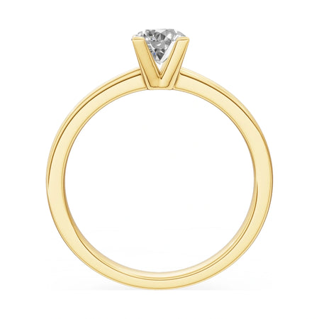 GREMARI Seven Grace round-cut lab-grown diamond engagement ring in 14K yellow gold, 0.50 ct