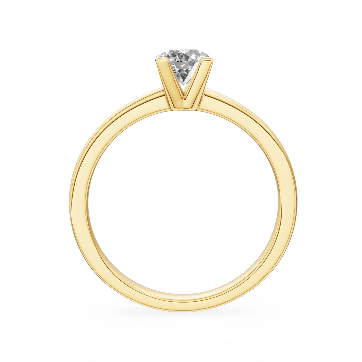 Gremari Seven Grace zásnubný prsteň zo žltého zlata s 0,50 ct lab-grown diamantom – Round/Brilliant