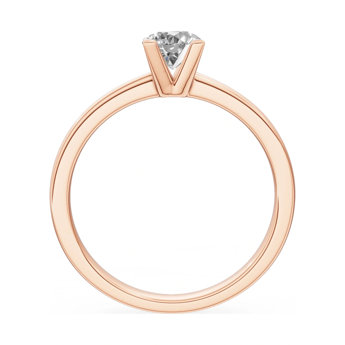 GREMARI Seven Grace round-cut lab-grown diamond engagement ring in 14K rose gold, 0.50 ct