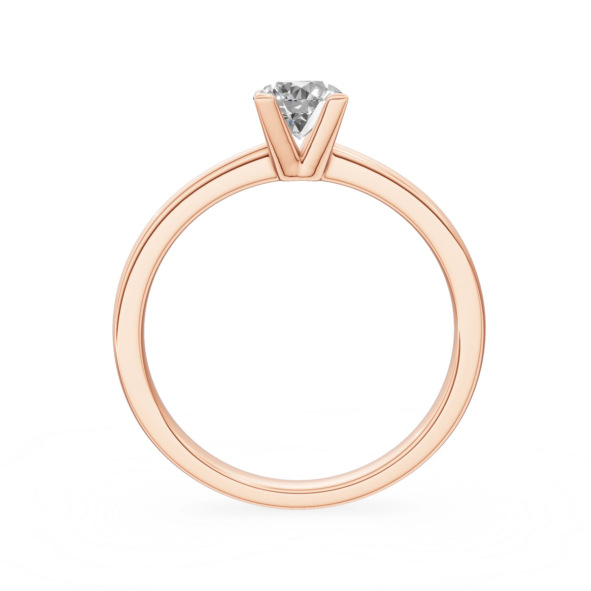 Gremari Seven Grace zásnubný prsteň z ružového zlata s 0,50 ct lab-grown diamantom – Round/Brilliant