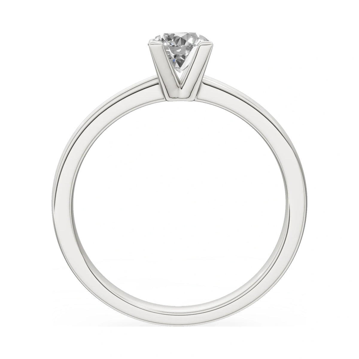 GREMARI Seven Grace round-cut lab-grown diamond engagement ring in 14K white gold, 0.50 ct