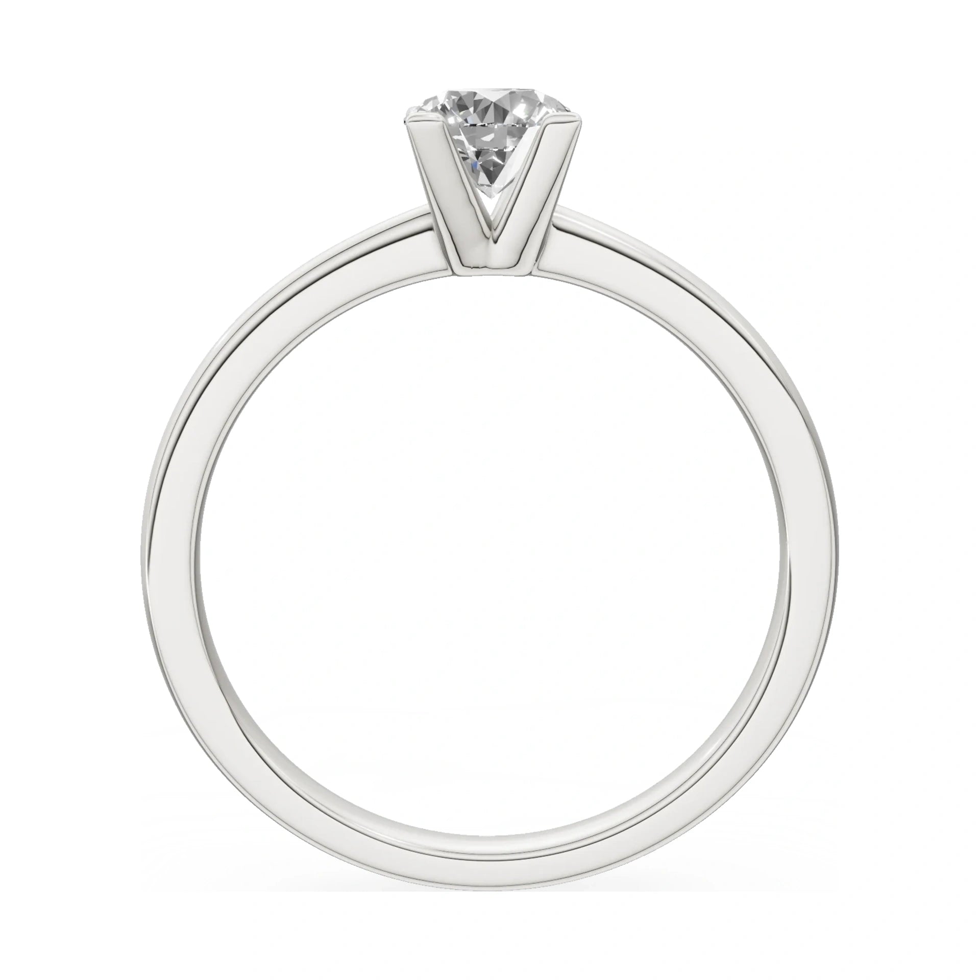 GREMARI Seven Grace round-cut lab-grown diamond engagement ring in 14K white gold, 0.50 ct