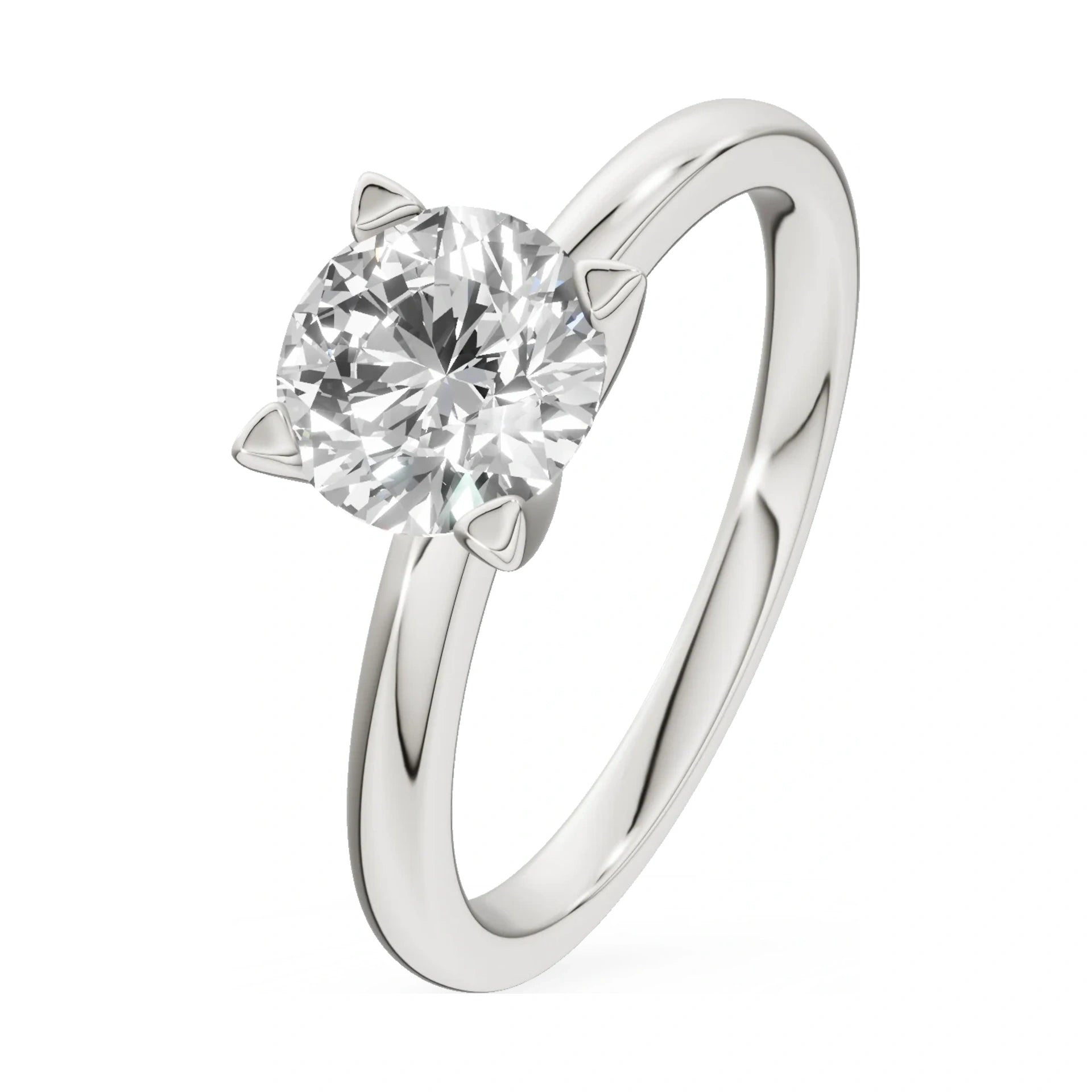 1.00 ct round-cut lab-grown diamond GREMARI Seven Grace engagement ring in 14K white gold